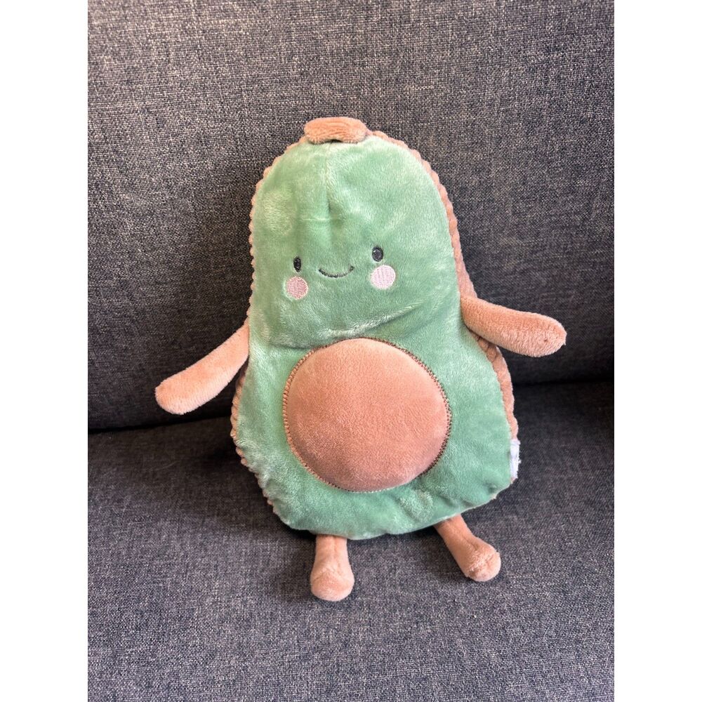 Carter's Just One You Avocado Plush 10" Smiling Face Brown Corduroy Back